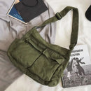 Women Vintage Handbag Canvas Teenager Shoulder Tote Bags Messenger Bags Ladies Casual Handbag Crossbody Purse - M & M Global