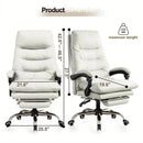 Comfortable Office Chair High Back Executive Desk Chair Leather Computer Gaming Chair Swivel Office Chairs with Footrest