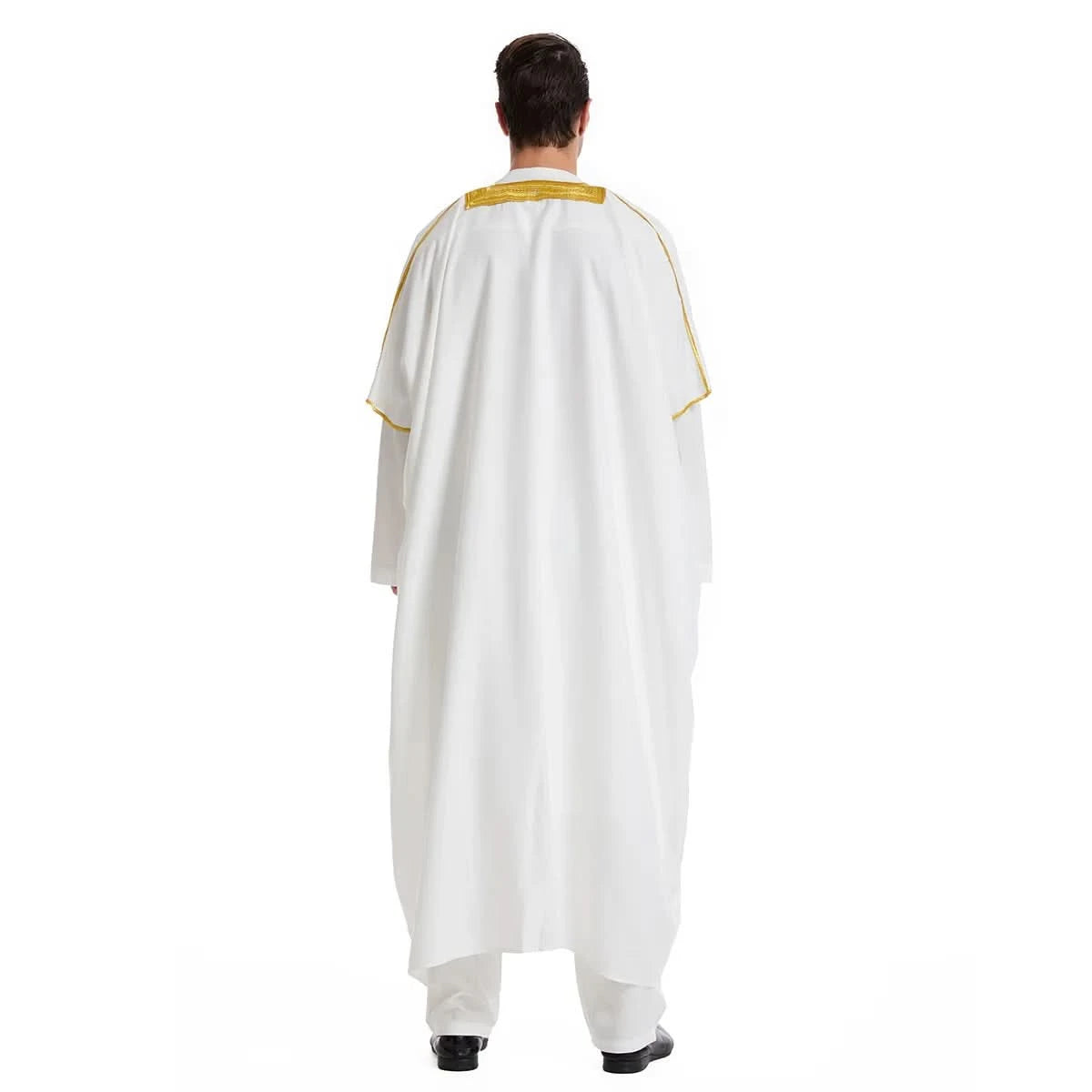 Muslim Arab Men Thobe Thawb Caftan Eid Jubba Thobe Mens Cardigan Abaya Long Dress Ramadan Robe Saudi Arab Musulman Caftan Dubai - M & M Global