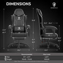 Dowinx Gaming Chair with Pocket Spring Cushion, Ergonomic Game Chair with Massage Lumbar Support and Footrest for Adults