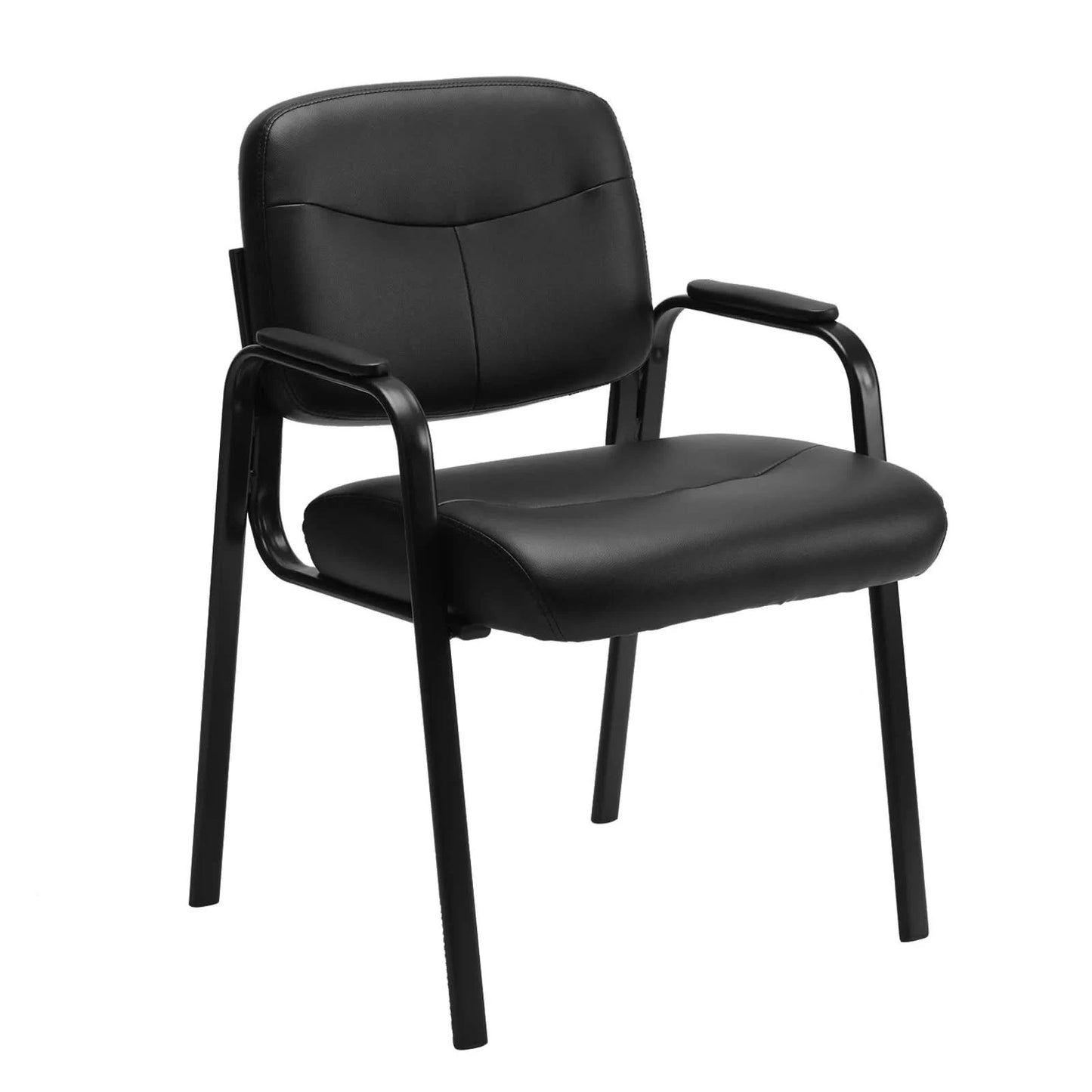 JHK Pu Leather Office Waiting Room Guest Chair Metal Frame Sponge Cushion Conference Room Lobby Table Chairs For Furniture
