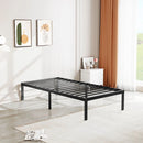 JHK Basic Twin Full Queen King Size Bed Frame Metal Platform Bedroom Frames with Storage Space Sturdy Steel Slat Support 350LBS
