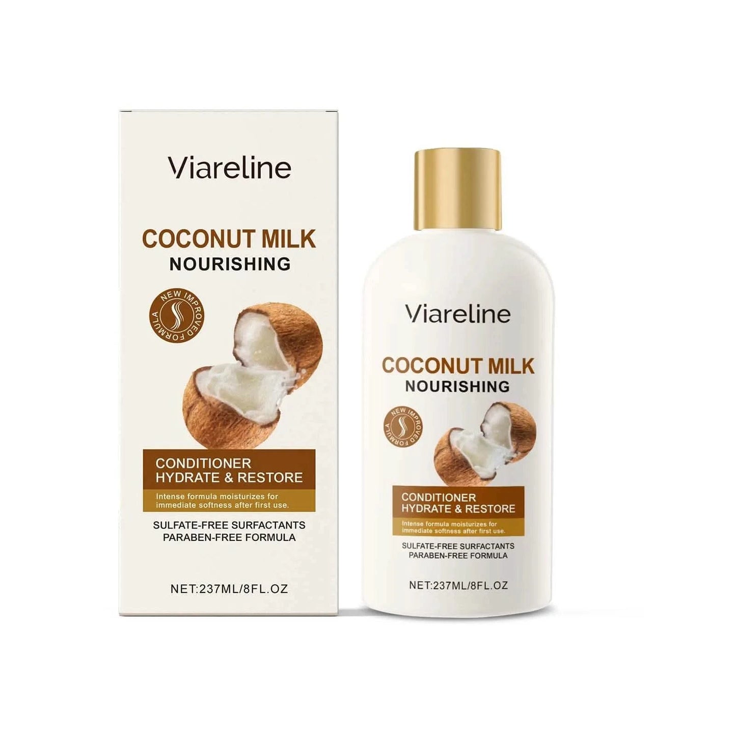 Coconut Milk Hair Conditioner Moisturizing Repair Damged Hair Nourishing Scalp Reduce Dryness Restoring Gloss Hair Conditoner - M & M Global