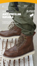 Two layer cowhide high top anti-smash anti-puncture breathable fashion labour insurance shoes