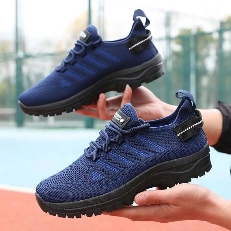 2025 Men's Running Shoes Knitted Mesh Breathable Fashion Casual Sports Shoes Comfortable Fitness Lightweight Men's Casual Shoes - M & M Global