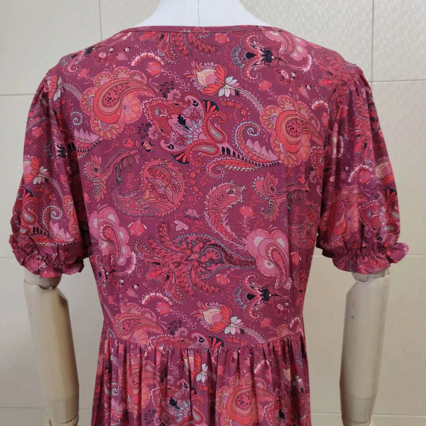 TEELYNN boho long dress Vintage 2023 floral print Chiffon three quarter sleeve v-neck summer Gypsy Hippie women dresses vestidos - M & M Global