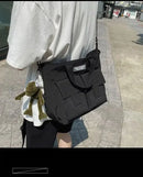 Waterproof Shoulder Bag Women's Multi Pocket Nylon Messenger Bag Preppy Canvas Handbag Women - M & M Global