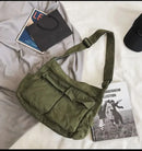 Women Vintage Handbag Canvas Teenager Shoulder Tote Bags Messenger Bags Ladies Casual Handbag Crossbody Purse - M & M Global