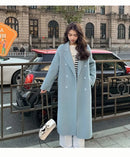 Plus Size Trendy Korean Style Woolen Coat Women's Loose Midi Student Style Jacket Autumn Winter New Arrival Small Size Outerwear