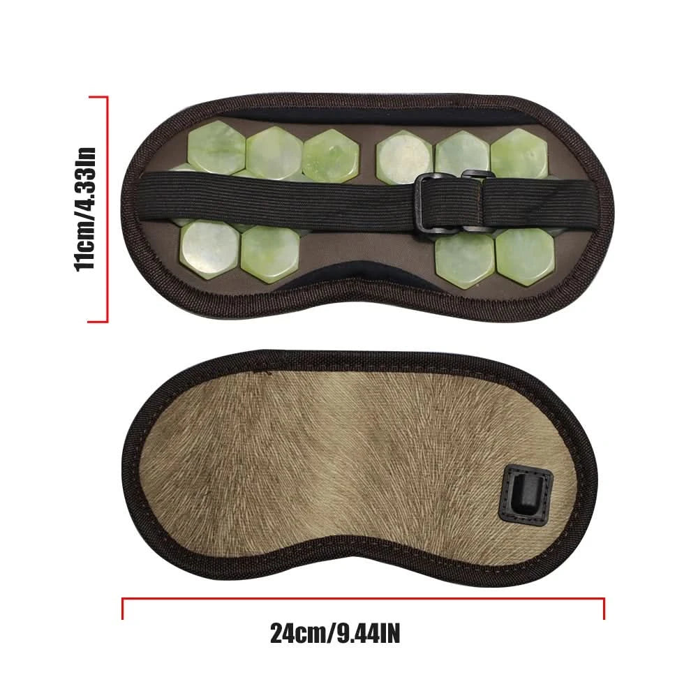 Electric Jade Eye Stone Mask Tourmaline Heating Eye Massager Hot Compress For Eye Muscle Relaxation Relieve Insomnia - M & M Global