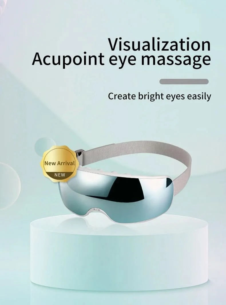 Eye Massager Acupoint Vibration Pulse Hot Compress Eye Care With Bluetooth Music Relieve Fatigue Visible Eye beauty instrument - M & M Global