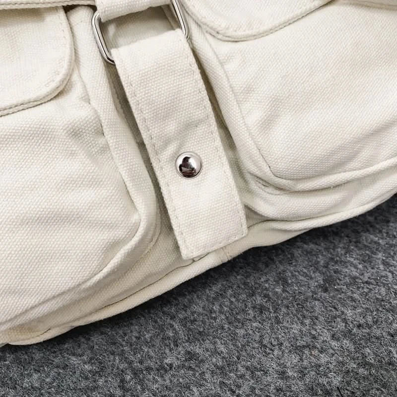 High Quality Canvas Handbag Shoulder Bags Large Capacity Crossbody Bags For Women Simple Casual Messenger Bag Student School Bag - M & M Global