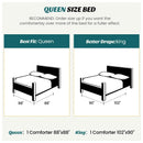 JHK Comforter King Size All Season Blanket with Corner Tabs Box Stitched Comforter Easy To Wash Bedding 102" x 90" For Bedroom ﻿