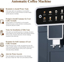 Fully Automatic Coffee Maker with Built-in 3-Level Grinder Expresso/Cappuccino/Latte/Americano Coffee Machines with Self-Cleanin - M & M Global