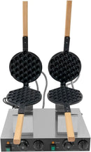 Double-head Honeycomb Egg Waffle Making Machine Non Stick Stainless Steel Pancake Maker Hong Kong Egg Waffle Maker For Restauran - M & M Global