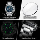 POEDAGAR Luxury Watch For Men Calendar Luminous Waterproof Man Clock Male Chronograph Stainless Steel Men's Quartz Watches Reloj - M & M Global