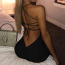 Sexy Bright Diamond Low-Neck Backless Long Dress Women Spaghetti Strap Lace Up Dresses Party Bodycon Elegant Princess Dress 2022 - M & M Global
