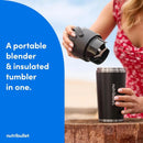 Flip Portable Blender with Insulated Cup, Cordless, Brushed Stainless, NBPB50350SS - M & M Global