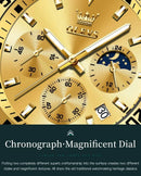 OLEVS Watches For Men Classic with Date Dress Luxury Big Face Waterproof Luminous Men's Wrist Watch Stainless Steel Men Watch - M & M Global