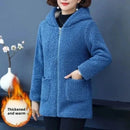 Thickened Hooded Cotton Jacket Women's Warmth Winter Coat Fleece Lined Mommy Style Outerwear Chinese Brand AE Stock
