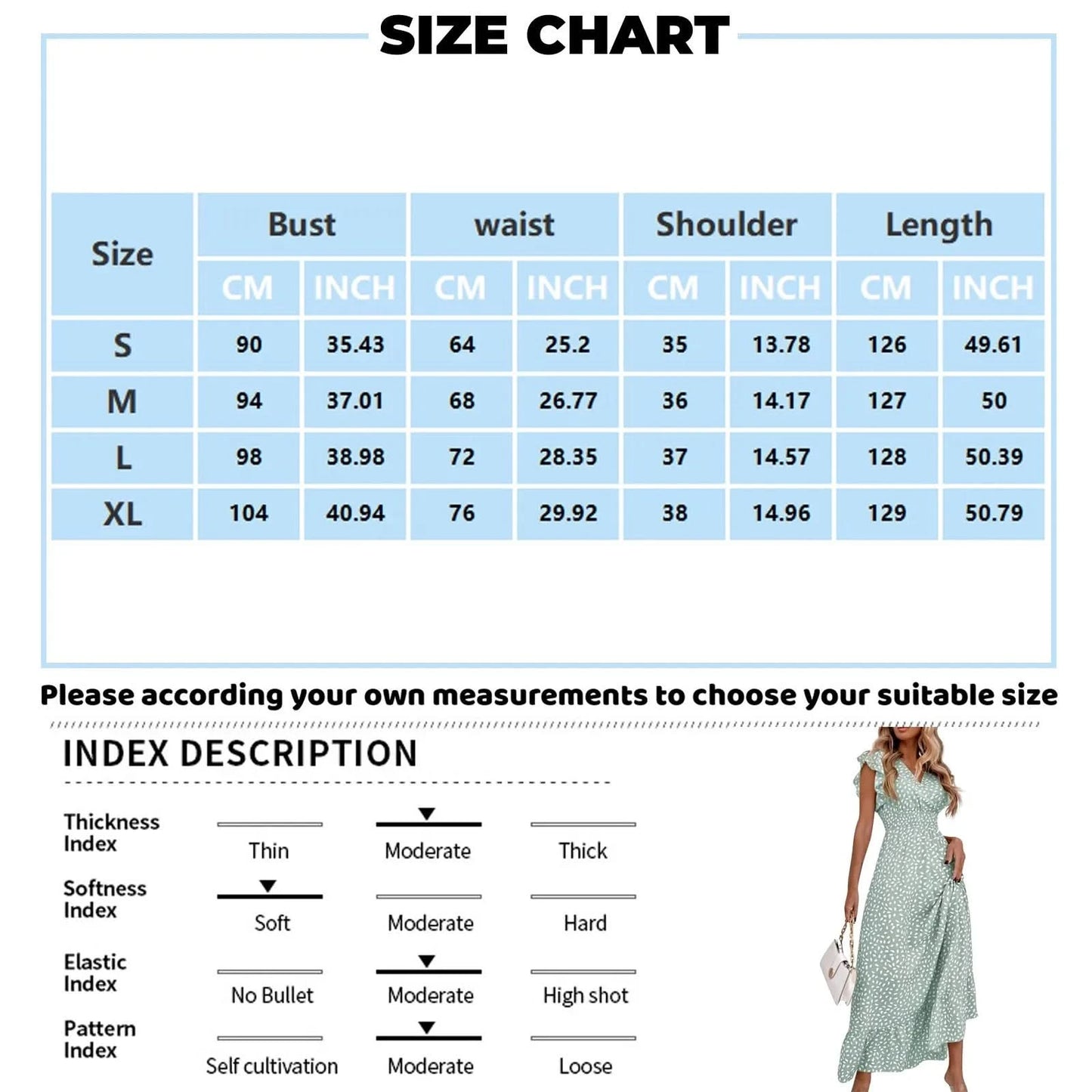 Polka Dot Dress For Women Sexy V-Neck Long Dress Casual And Fashionable Ruffle Edge Short Sleeved High Waisted Dress - M & M Global