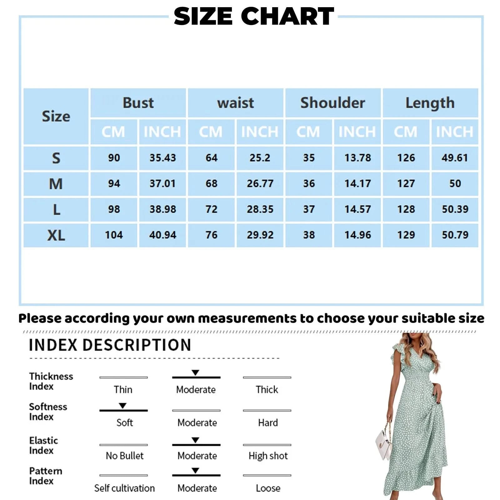 Polka Dot Dress For Women Sexy V-Neck Long Dress Casual And Fashionable Ruffle Edge Short Sleeved High Waisted Dress - M & M Global