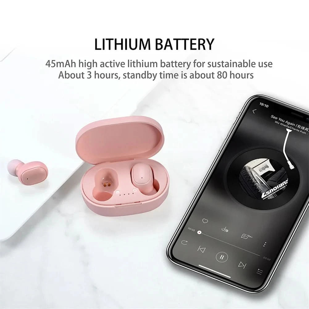 A6s Tws Earphones Wireless Bluetooth-compatible Headset Stereo Fone Sports Earbuds Compatible For Xiaomi Huawei Iphone - M & M Global