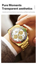 OLEVS 2939 Mens Watch Original Brand Quartz Watch Waterproof Luminous Watch For Men Multifunctional Chronograph Sport Date Reloj - M & M Global