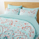 7-Pcs Bohemian print Comforter sets, soft comfort, Bedding Sets, room decor, all-season, Queen/King