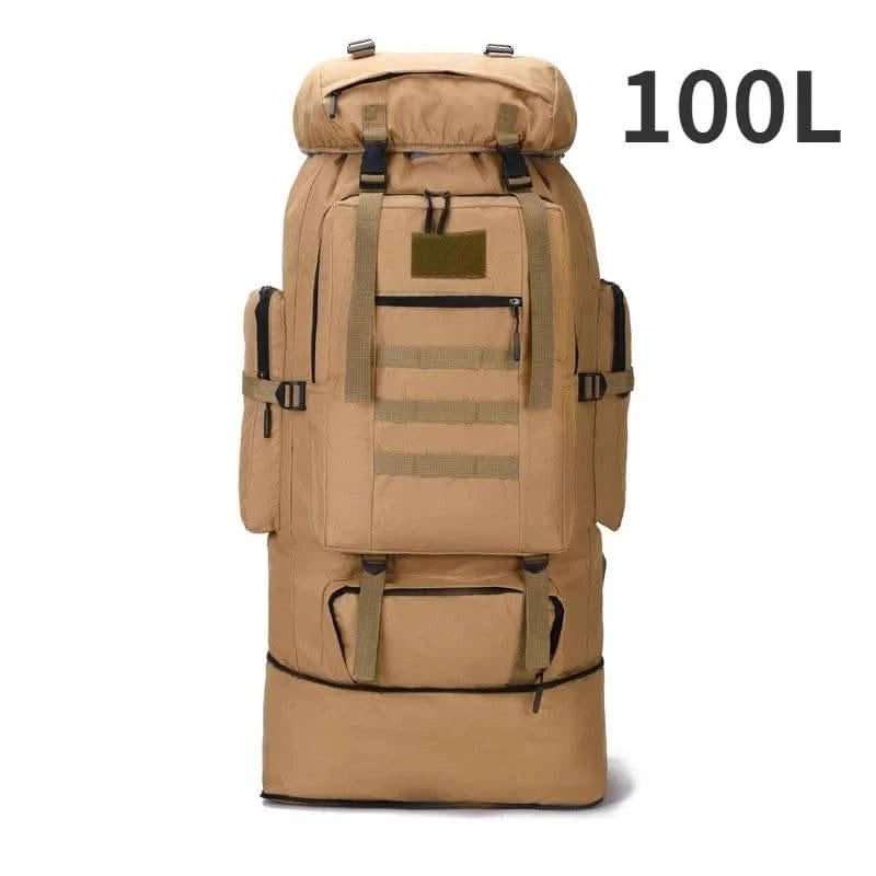 80L/100L Mountaineering Bag Climb Bag Tactical Backpacks Large Backpack Outdoors Hiking Camping Travel Bags - M & M Global
