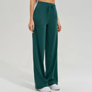 Women's yoga pants high waist wide leg gym casual pants solid color drawstring high elasticity quick drying tight pants