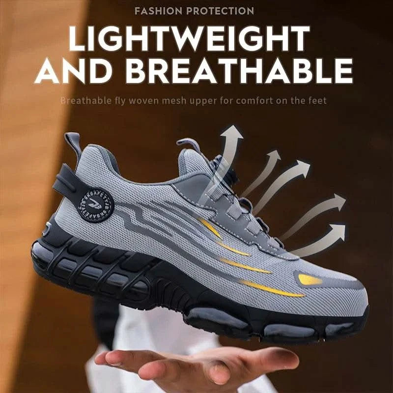 Breathable lace-free soft sole comfortable anti-smash anti-puncture labour insurance shoes - M & M Global
