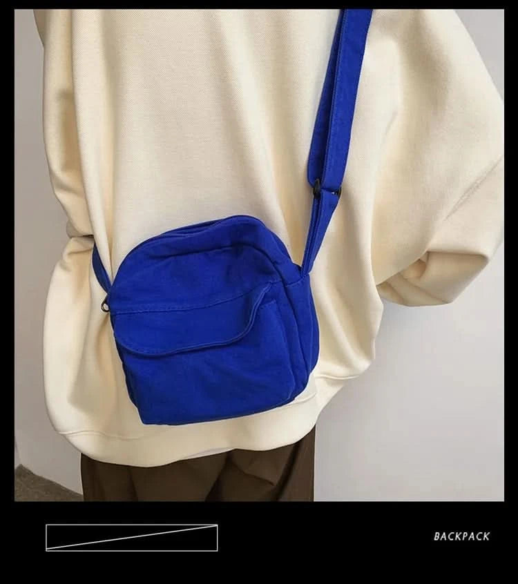 Fashion Small Canvas Crossbody Bags for Women 2025 Mini Shoulder Phone Purse Girl Student Cotton Cloth Mini Female Handbags Flap - M & M Global