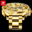 OLEVS Watches For Men Classic with Date Dress Luxury Big Face Waterproof Luminous Men's Wrist Watch Stainless Steel Men Watch - M & M Global