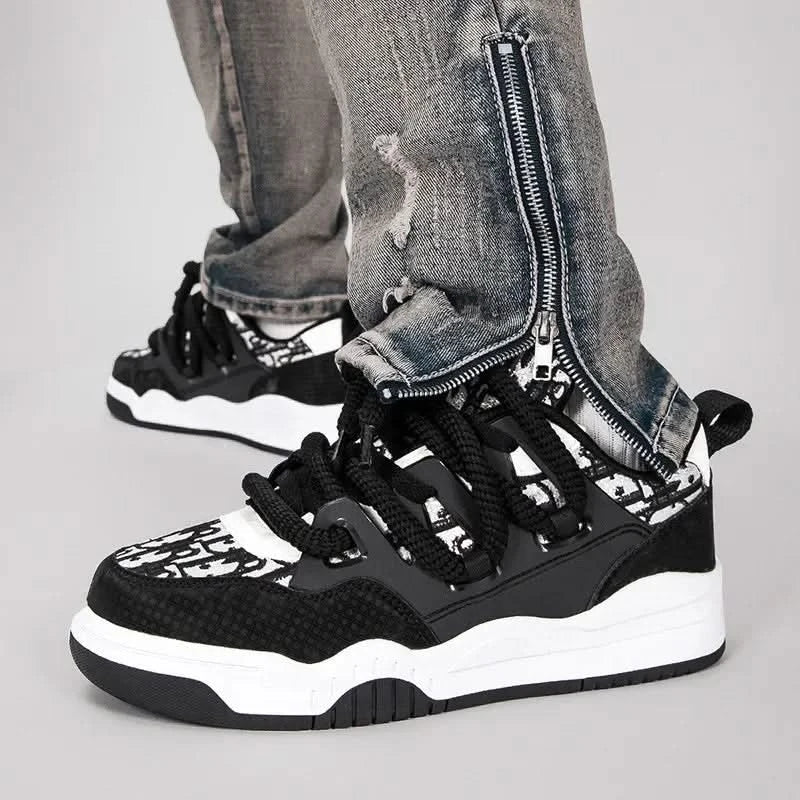 Trend Men's Shoes Outdoor Sneakers Lace-up Non Slip Running Shoes Couple Style Walking Shoes Breathable Tennis Shoe Plus Size 47 - M & M Global