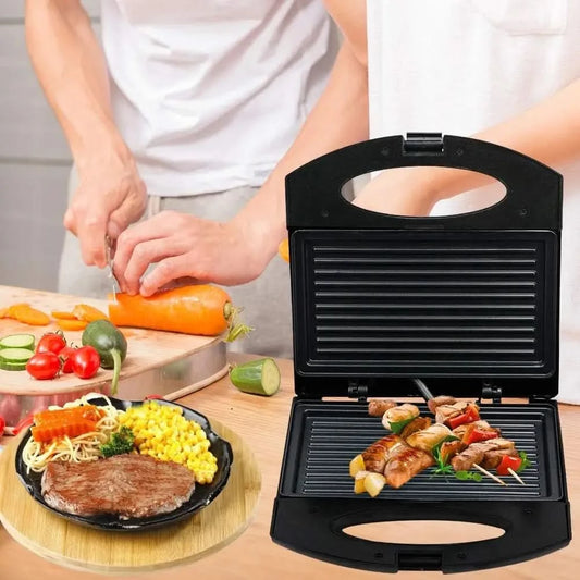 Waffle maker ， 750W Household Sandwich Maker ， Grill Non-Stick Waffle Toaster Cake Egg Oven Toster Steak Frying Pan Electric Bre - M & M Global