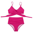 New Fashion Women Sexy Soild Print Bikini Set Push Up Bathing Swimwear Beach High Waist Swimsuit Swimming Suit Beachwear Biquini - M & M Global