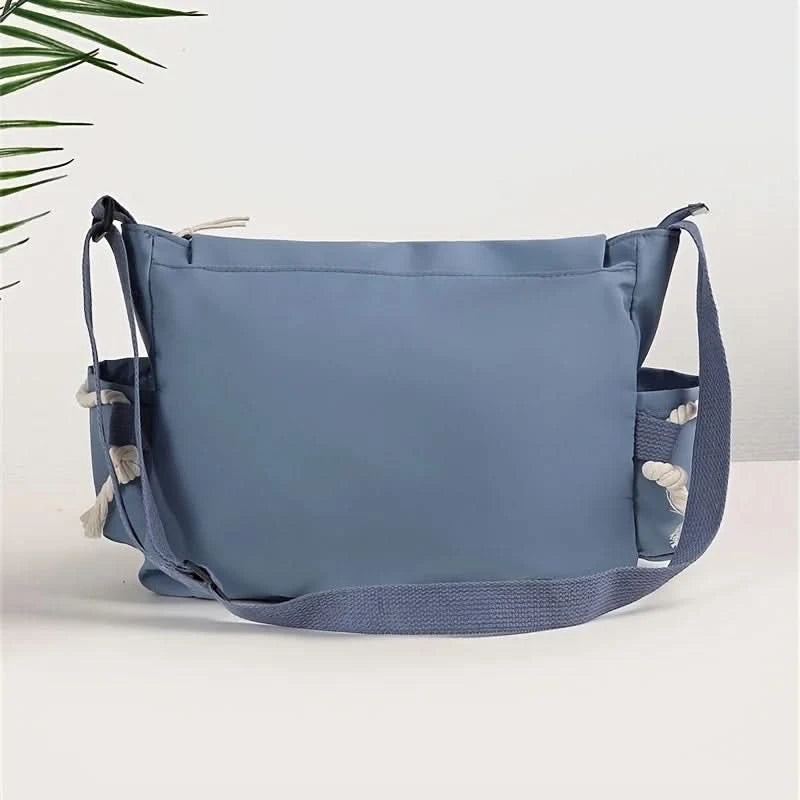 Nylon Messenger Bag Men Shoulder Bag Trendy Men's Messenger Bag, Student School Bag, Solid Color Crossbody Bags for Men Handbag - M & M Global