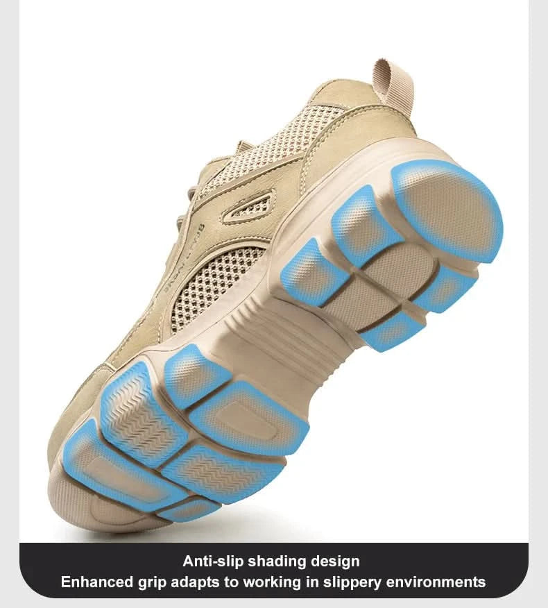 Men Work Sneakers Protective Shoes Safety Industrial Puncture-Proof Anti-smash Steel Toe Shoes Breathable Construction Work Shoe