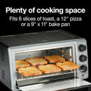 Air Fryer Toaster Oven Combo with 4 Functions Including Convection, Bake & Broil, Fits 6 Slices or 12" Pizza, Auto Shutoff, Blac - M & M Global