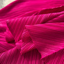 Sweet Pleated Vintage Three-dimensional Flower Loose Long Dress Chic Evening Korean Fashion Fashion Women Summer Dresses - M & M Global
