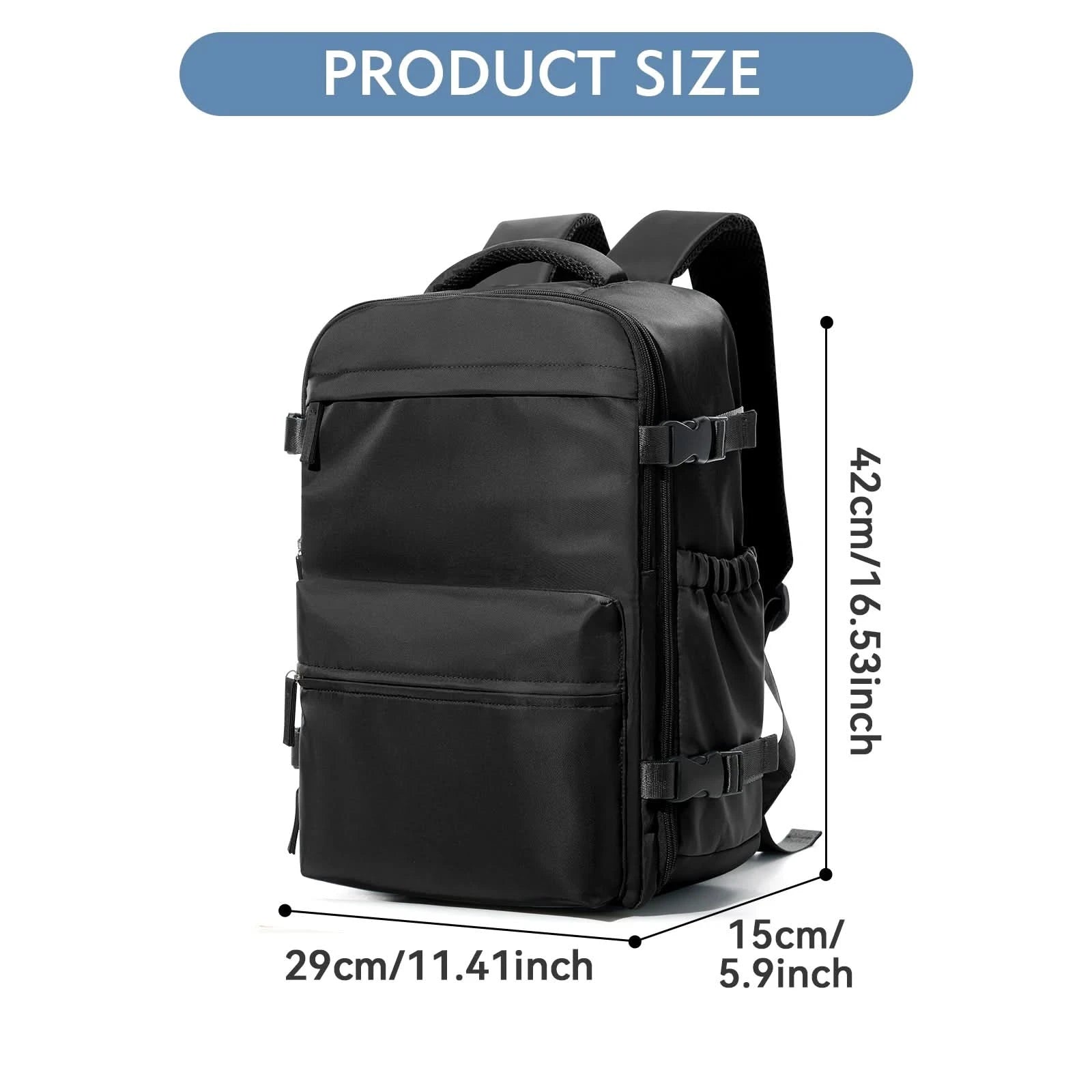 Vacuum Backpack Travel Bag for Men Large Capacity airback Backpack Business Laptop Backpack Women Expandable Backpack School Bag - M & M Global