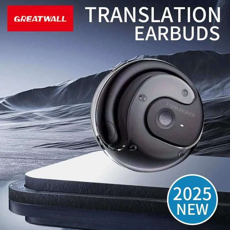 GREATWALL Hanging ear translation headphones, sports high fidelity stereo headphones, can translate 144 languages online