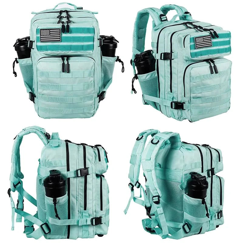 LHl 35L Tactical Backpack Small Athlete Gym Bag for Men/Women Qutdoor Travel Hiking Molle Rucksack with Bottle Holder - M & M Global
