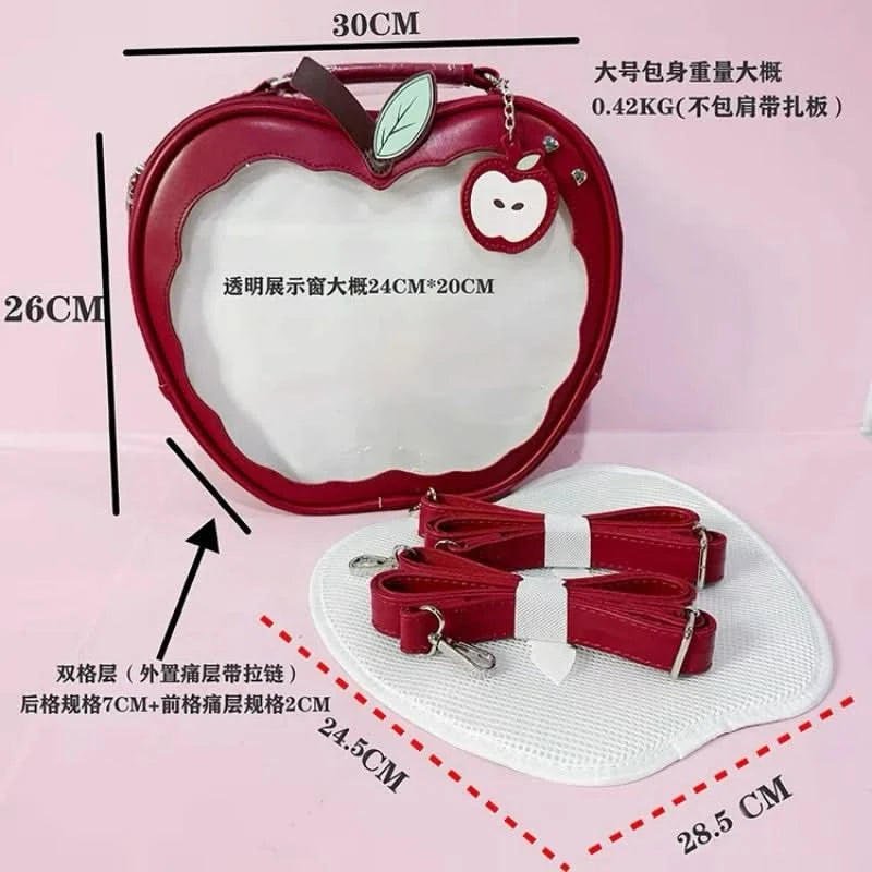 New Girl Harajuku Niche Design Apple Crossbody Bag Handbag Sweet Style Cute Ulzzang Ita Bag Y2K Backpack Preppy Style ItaBag - M & M Global