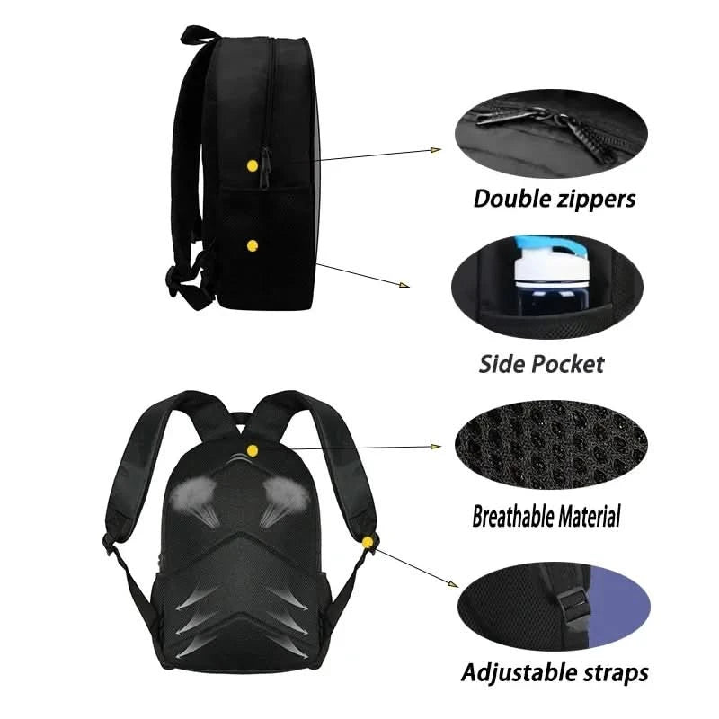 pcs set Football CR7 Star Child School Backpack with Lunch Bags Pencil Bags School Bags for R-Ronaldos Boys Girls Best Gift - M & M Global