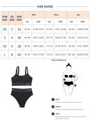 Women's Tank Top Push Up Swimsuit 2 Piece High Waisted Bikini Set for Women Color Block Bikinis Tummy Control Bathing Suit - M & M Global