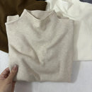 2025 Solid Sweater Women Half Turtleneck Knitted Pullovers Harajuku Korean Soft Warm Knitwear Autumn Winter Fashion Slim Jumpers