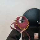 Mini Semicircle Saddle Crossbody Bag For Women Luxury Lemon Color Handbag Half Moon Bag Fashion Chain Lady Cross Body Bag - M & M Global