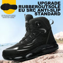 Men's high top lace-free comfortable soft sole anti-smash and puncture resistant work shoes